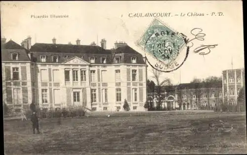 Ak Caulaincourt Aisne, Le Chateau