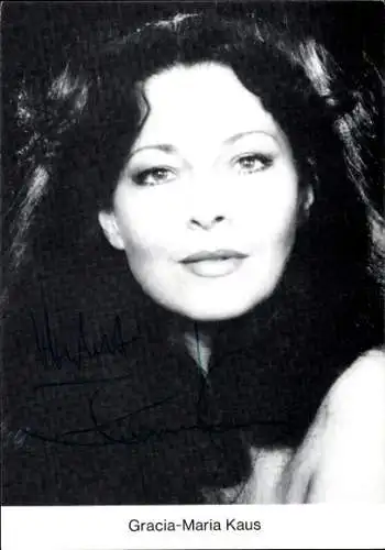 Ak Schauspielerin Gracia-Maria Kaus, Portrait, Autogramm