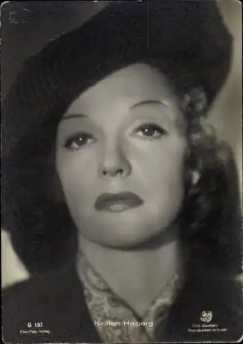 Ak Schauspielerin Kirsten Heiberg, Portrait, G 197, Terra Film
