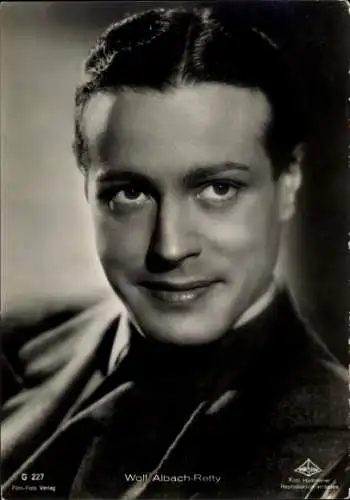 Ak Schauspieler Wolf Albach Retty, Portrait, Film Foto Verlag  G227