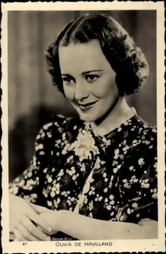 Ak Schauspielerin Olivia De Havilland, Portrait