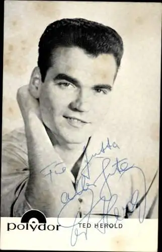Ak Schauspieler, Sänger  Ted Herold, Portrait, Autogramm