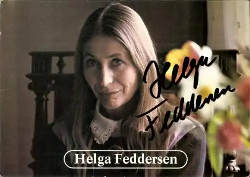 Ak Schauspielerin, Sängerin Helga Feddersen, Portrait, Autogramm