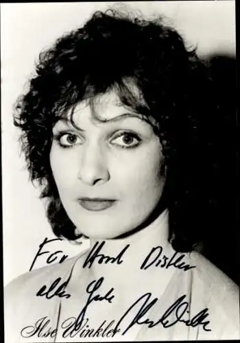 Ak Schauspielerin Ilse Winkler, Portrait, Autogramm