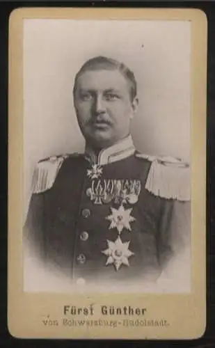 CdV Portrait Fürst Günther von Schwarzburg-Rudolstadt