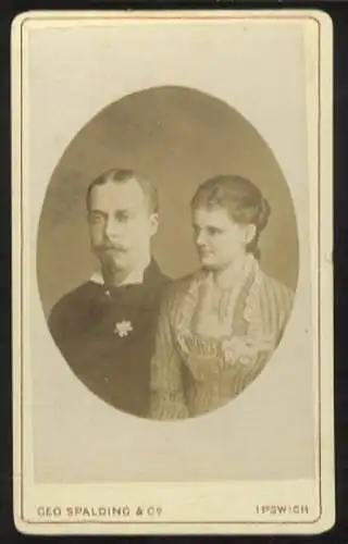 CdV Portrait Herzog Leopold von Albany und Herzogin Helene, geb. zu Waldeck-Pyrmont