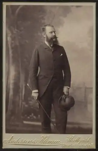 Cabinet Foto König Wilhelm II. von Württemberg