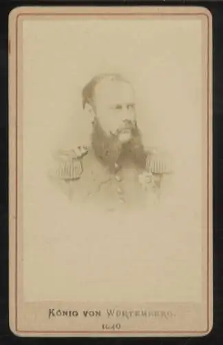 CdV Portrait König Karl I. von Württemberg