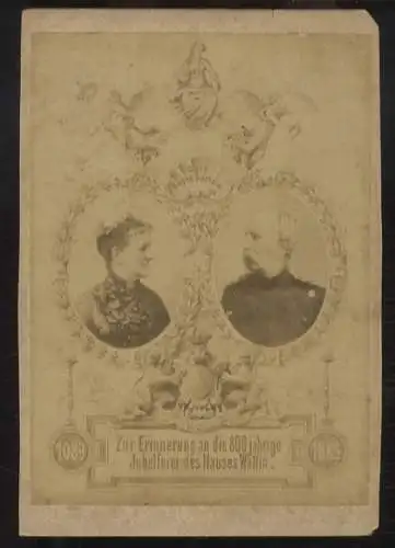 Cabinet Foto Albert und Carola von sachsen-Coburg und Gotha