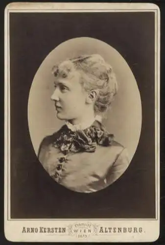 Cabinet Foto Fürstin Marie Anna zu Schaumburg-Lippe, geb. von Sachsen-Altenburg