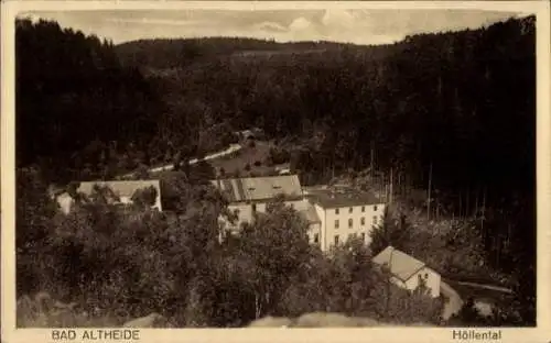 Ak Bad Altheide Schlesien, Höllental