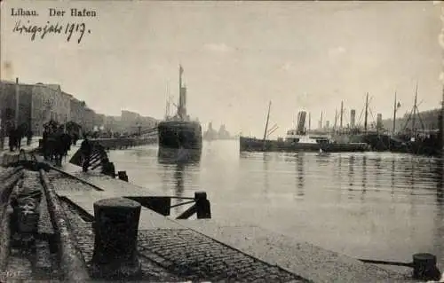 Ak Liepaja Libau Lettland, Hafen, Dampfer