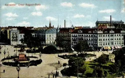 Ak Hannover in Niedersachsen, Ernst August Platz, Denkmal