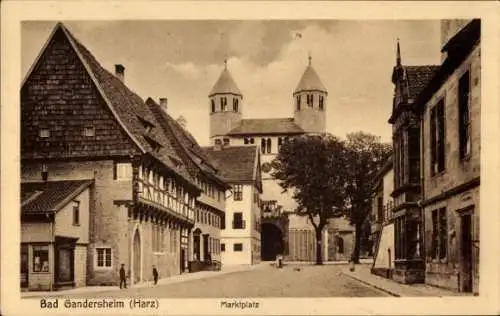 Ak Bad Gandersheim am Harz, Marktplatz