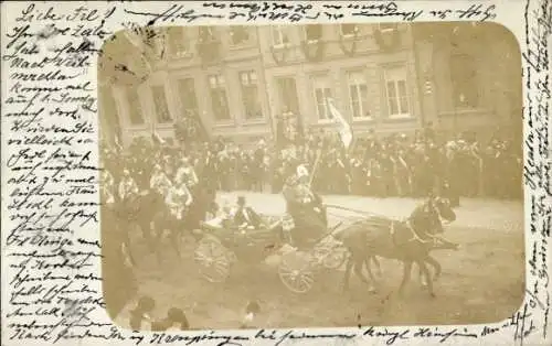 Foto Ak Aachen in Nordrhein Westfalen, Kutsche, Parade, Pferde