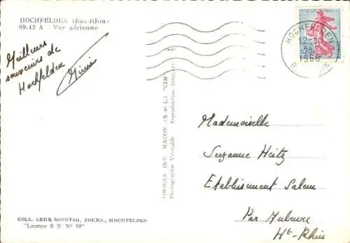 Ak Hochfelden Elsass Bas Rhin, Flugbild