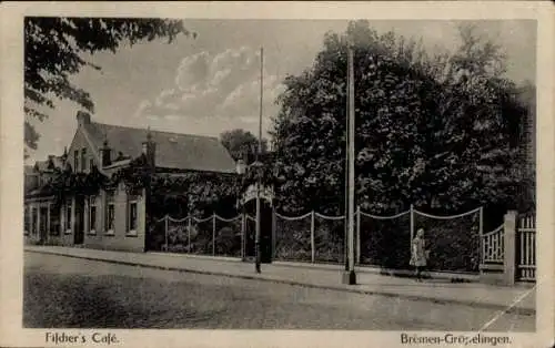 Ak Gröpelingen Hansestadt Bremen, Fischers Cafe