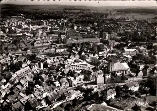 Ak Sarreguemines Saargemünd Lothringen Moselle, Luftbild