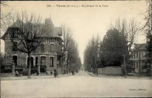Ak Voves Eure et Loir, Boulevard de la Gare
