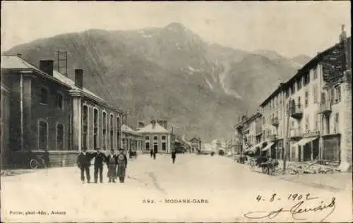 Ak Modane Savoie, Bahnhof, Winter