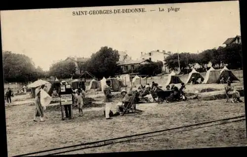 Ak Saint Georges de Didonne Charente Maritime, Strand