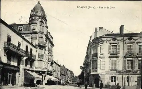 Ak Roanne Loire, Rue de la Côte