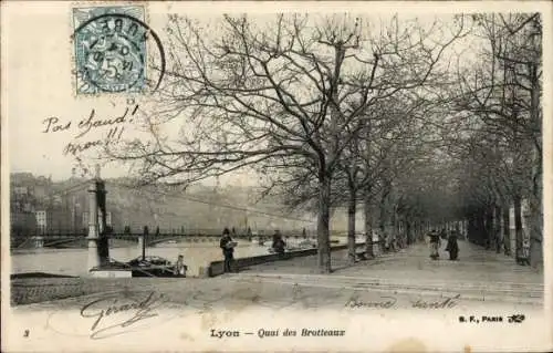 Ak Lyon Rhône, Quai des Brotteaux