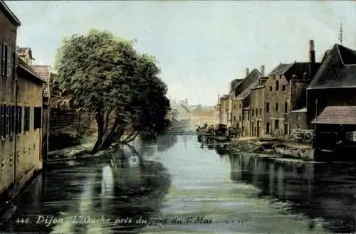 Ak Dijon Côte d'Or, Ouche pres du pont du 1e Mai