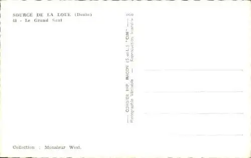 Ak Source de la Loue, Doubs, Le Grand Saut