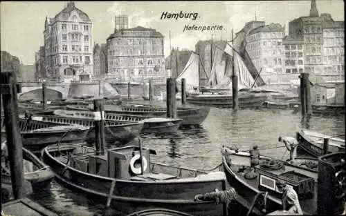 Ak Hamburg, Hafen, Schiffe