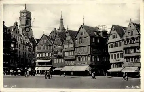 Ak Stuttgart in Württemberg, Marktplatz