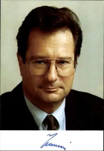 Ak Politiker Klaus Kinkel, Portrait, Bundesminister der Justiz, Autogramm