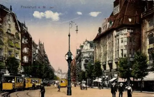 Ak Frankfurt am Main, Zeil, Straßenbahn