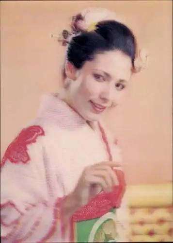 3D Ak Junge Frau in Kimono, Portrait