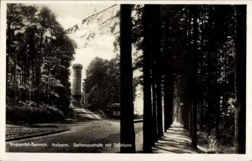 Ak Barmen Wuppertal, Anlagen, Rathenaustraße mit Tölleturm