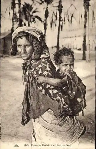Ak Araberin mit Kind, Maghreb