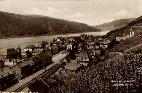 Ak Assmannshausen Rüdesheim, Gesamtansicht