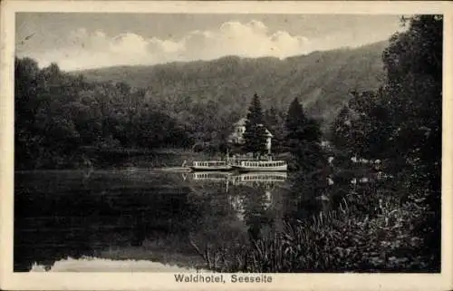 Ak Gemünd Schleiden in der Eifel, Urft-Talsperre, Waldhotel, Seeseite