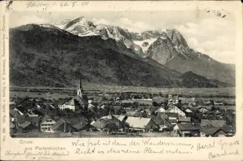 Ak Garmisch Partenkirchen in Oberbayern, Panorama