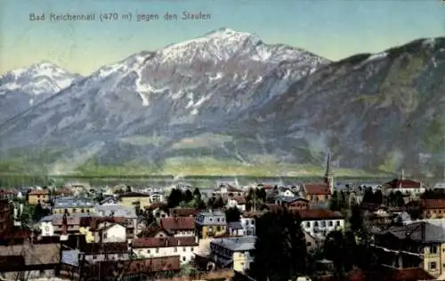 Ak Bad Reichenhall in Oberbayern, Panorama gegen den Staufen