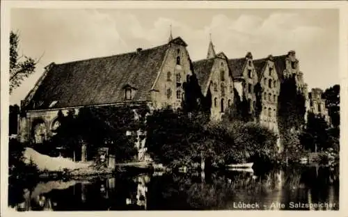 Ak Hansestadt Lübeck, Alte Salzspeicher