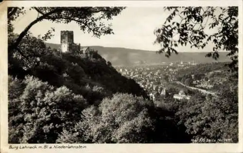 Ak Oberlahnstein Lahnstein am Rhein, Burg Lahneck, Niederlahnstein