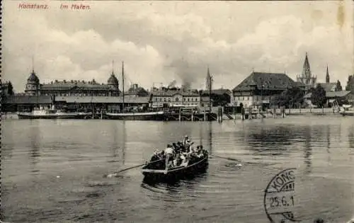 Ak Konstanz am Bodensee, im Hafen