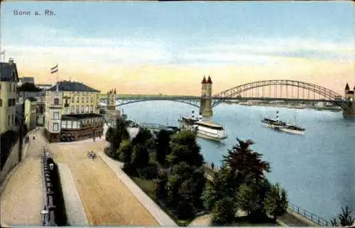 Ak Bonn am Rhein, Rheinbrücke
