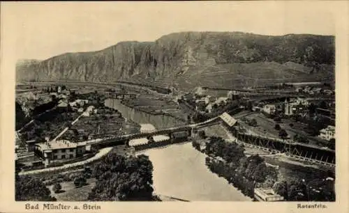 Ak Bad Münster am Stein Ebernburg, Ortsansicht, Rotenfels