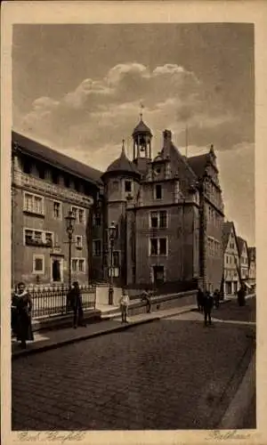 Ak Bad Hersfeld in Hessen, Rathaus, Straßenpartie