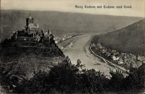 Ak Cochem an der Mosel, Burg Kochem und Cond
