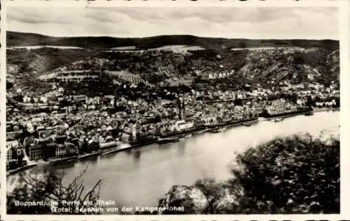 Ak Boppard am Rhein, Totalansicht von der Kamper Höhe
