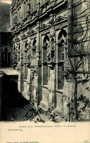 Ak Heidelberg am Neckar, Detail vom Friedrichsbau