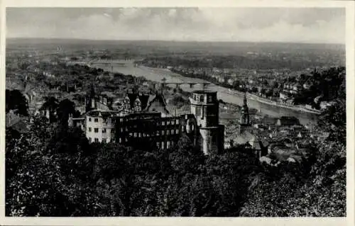 Ak Heidelberg am Neckar, Schloss, Gesamtansicht